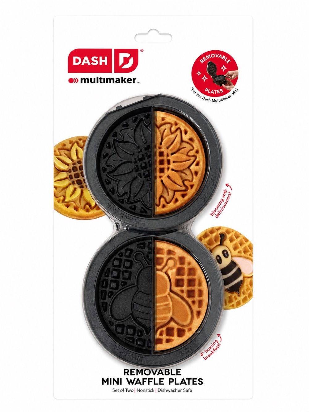 Dash MultiMaker Mini System-Mini Waffle Maker, 4-Removable Griddle Plates+EXTRAS - Picture 9 of 10